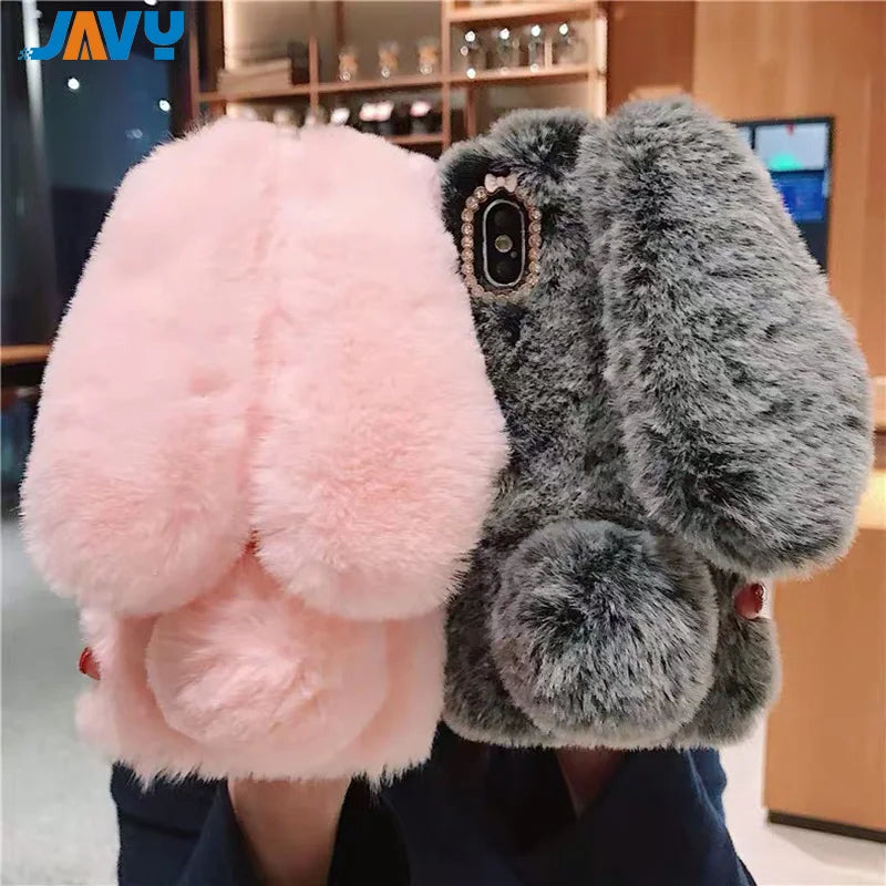 YKRON Plush Rabbit Furry Phone Case