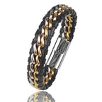 YKRON Genuine Leather Chain Bracelet