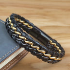 YKRON Genuine Leather Chain Bracelet