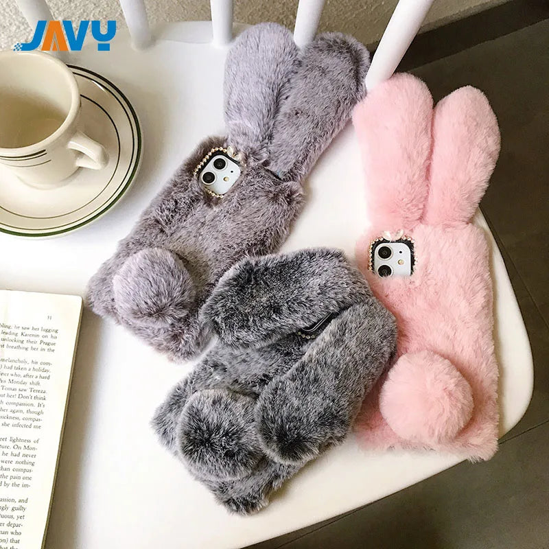 YKRON Plush Rabbit Furry Phone Case