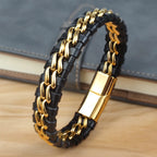 YKRON Genuine Leather Chain Bracelet