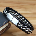 YKRON Genuine Leather Chain Bracelet
