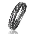 YKRON Genuine Leather Chain Bracelet