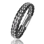 YKRON Genuine Leather Chain Bracelet