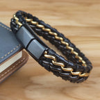 YKRON Genuine Leather Chain Bracelet