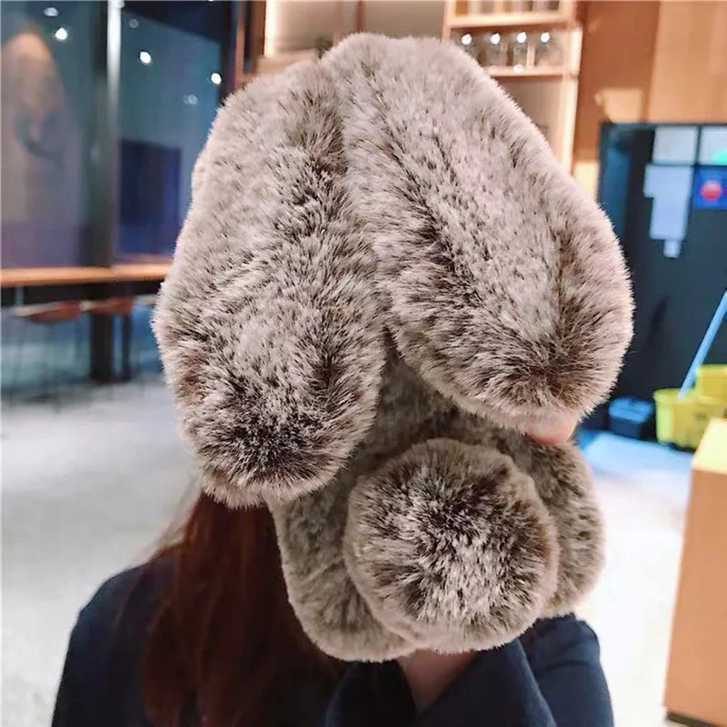 YKRON Plush Rabbit Furry Phone Case