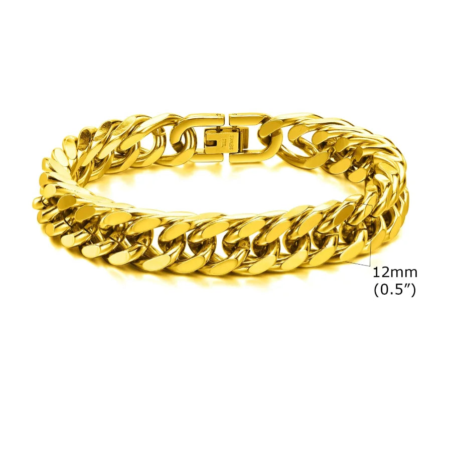 YKRON Heavy Cuban Stainless Steel Bracelet