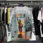 YKRON Rough Play Diamond Long Sleeve Oversized Tee