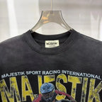 YKRON Majestik Rhinestone Print Hip Hop Tee