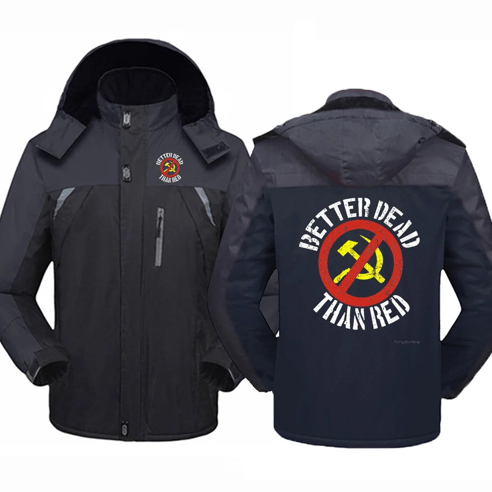 YKRON Better Dead Than Red Windproof Hoodie Jacket