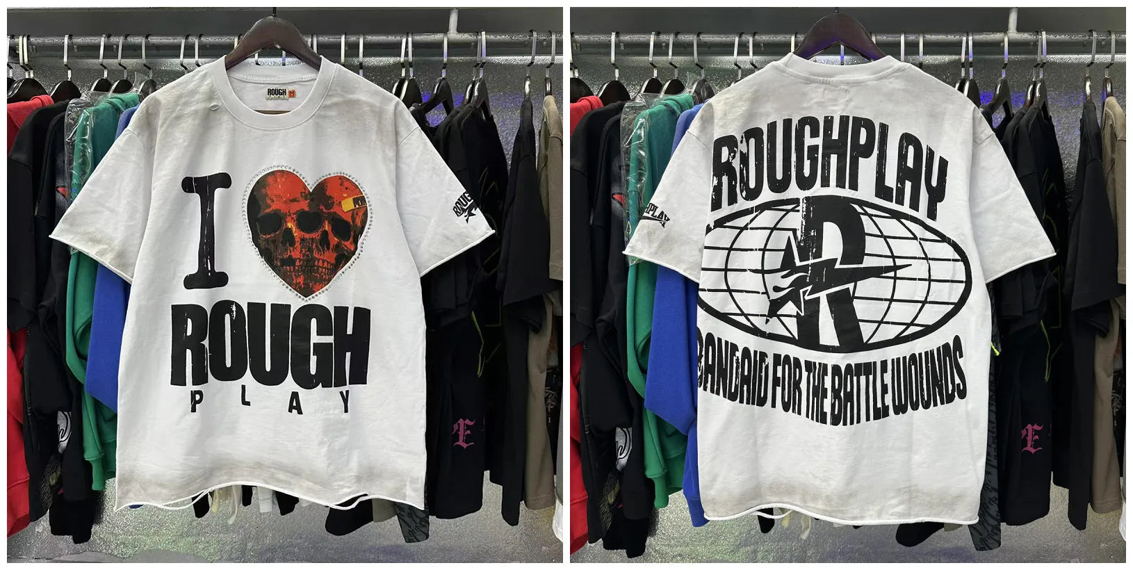 YKRON Rough Play Diamond Short Sleeve Oversized Tee