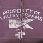 YKRON Vale Retro Embroidery Diamond Zip Hoodie