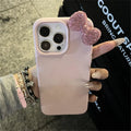 YKRON Rhinestone Bow Leather Phone Case