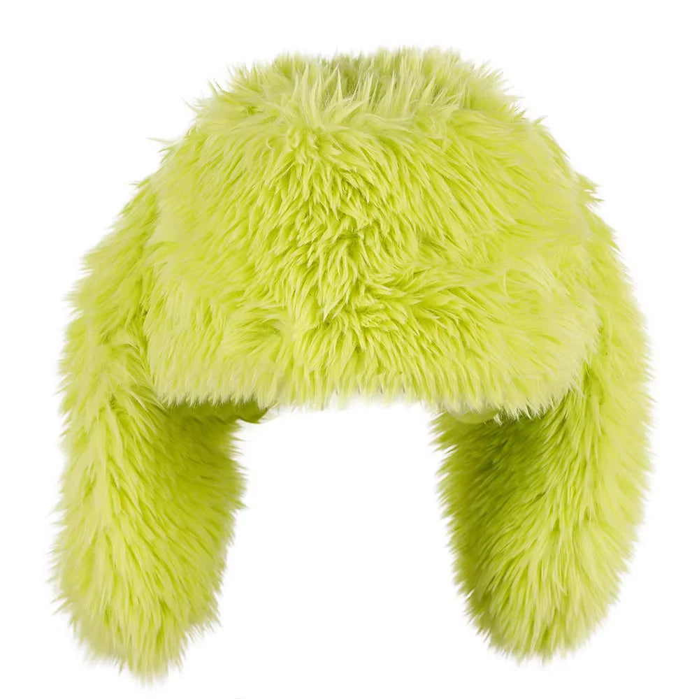 YKRON Y2K Rabbit Ears Plush Beanie