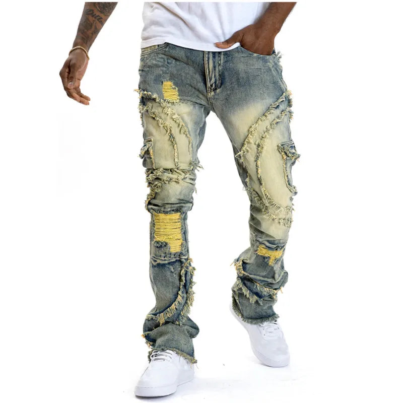 YKRON Ripped Stacked Skinny Jeans