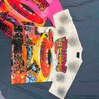 YKRON Rhinestone Letter Hip Hop Oversized Tee
