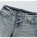 YKRON Retro Light Blue Y2K Hip Hop Jeans