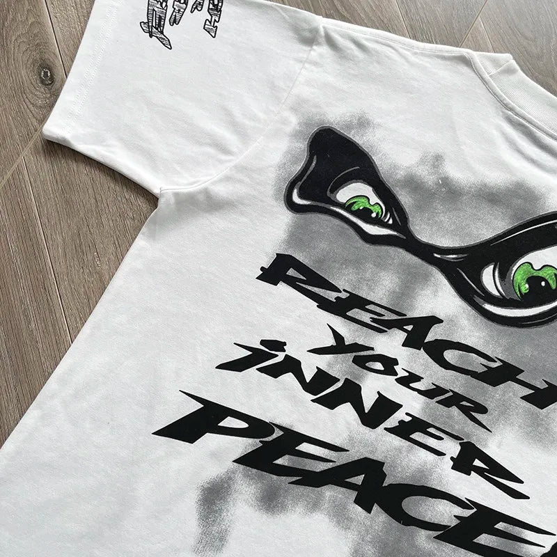 YKRON Hellstar Graffiti Print Short Sleeve Tee