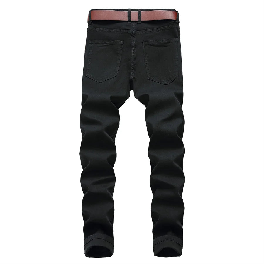 YKRON Y2K Distressed Red Hip Hop Jeans