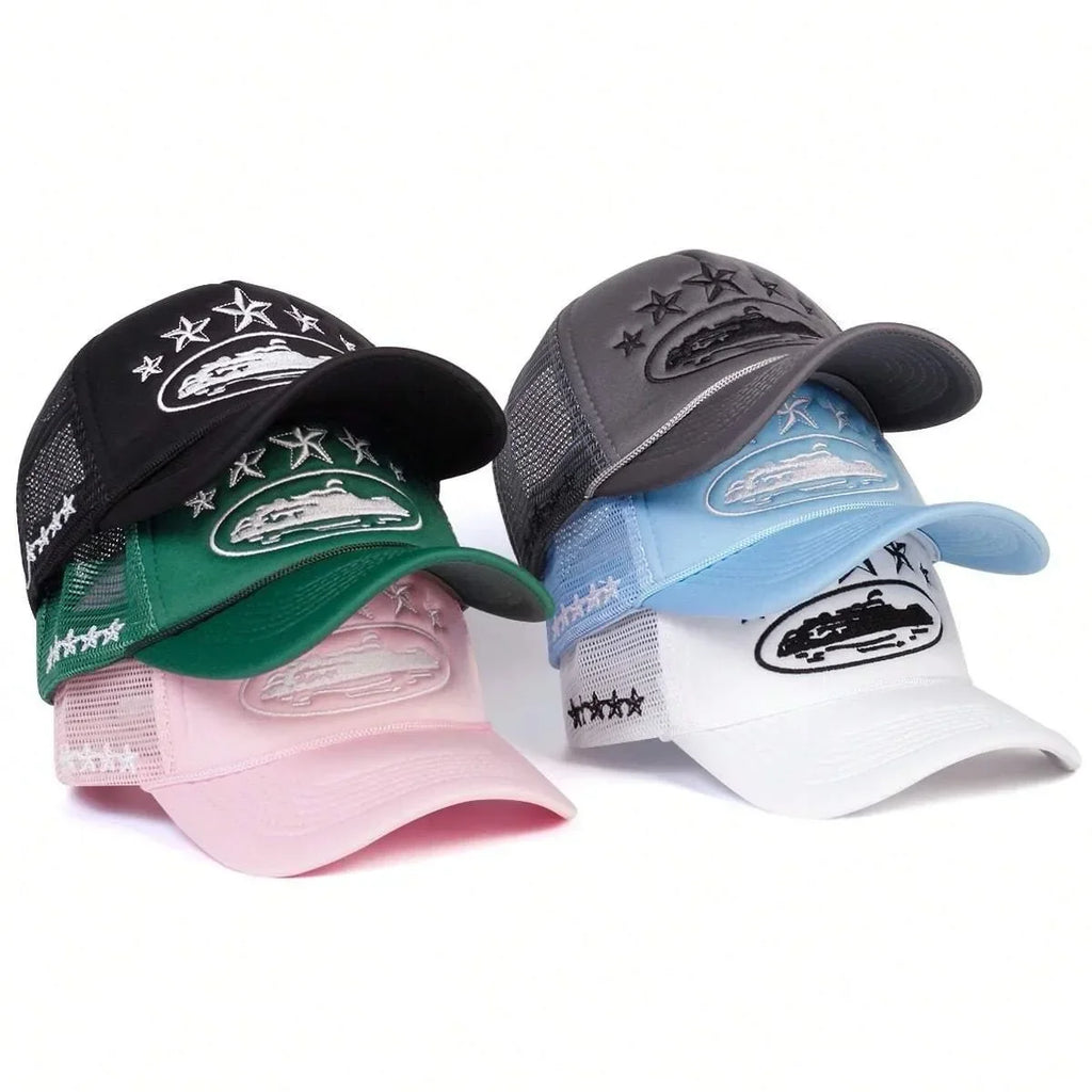 YKRON Embroidered Five Star Trucker Hat