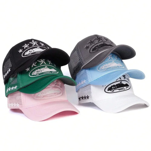 YKRON Embroidered Five Star Trucker Hat