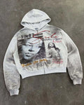 YKRON Y2K Zip-Up Fleece Hoodie