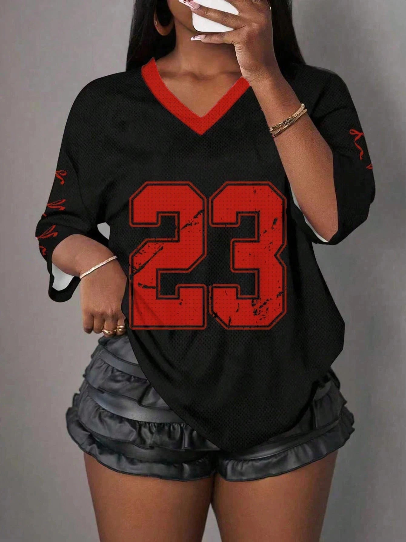 YKRON NO.23 Minimalist Y2K Basketball Jersey Tee