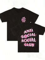 YKRON Anti Social Club Double Print Cotton Tee