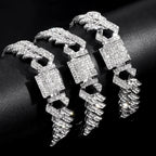 YKRON Iced Prong Cuban Chain Bracelet