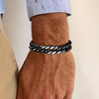 YKRON Heavy Cuban Stainless Steel Bracelet