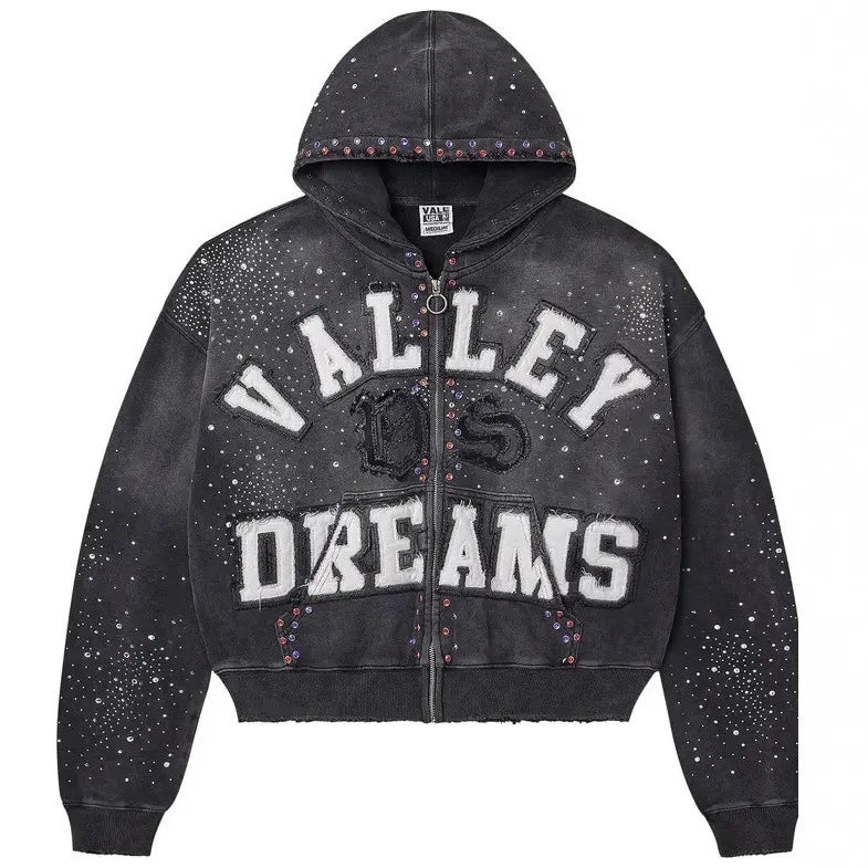 YKRON Valley Dreams Dark Style Oversized Hoodie