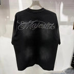 YKRON Majestik Rhinestone Print Hip Hop Tee