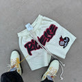 YKRON Y2K Rhinestone Letter Shorts
