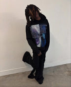 YKRON Harajuku Gothic Oversized Hoodie