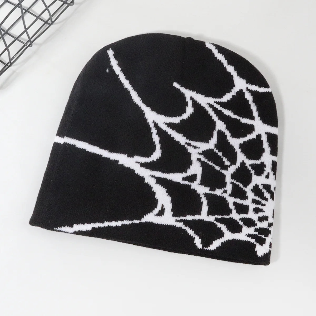 YKRON Spider Web Knit Y2K Beanie