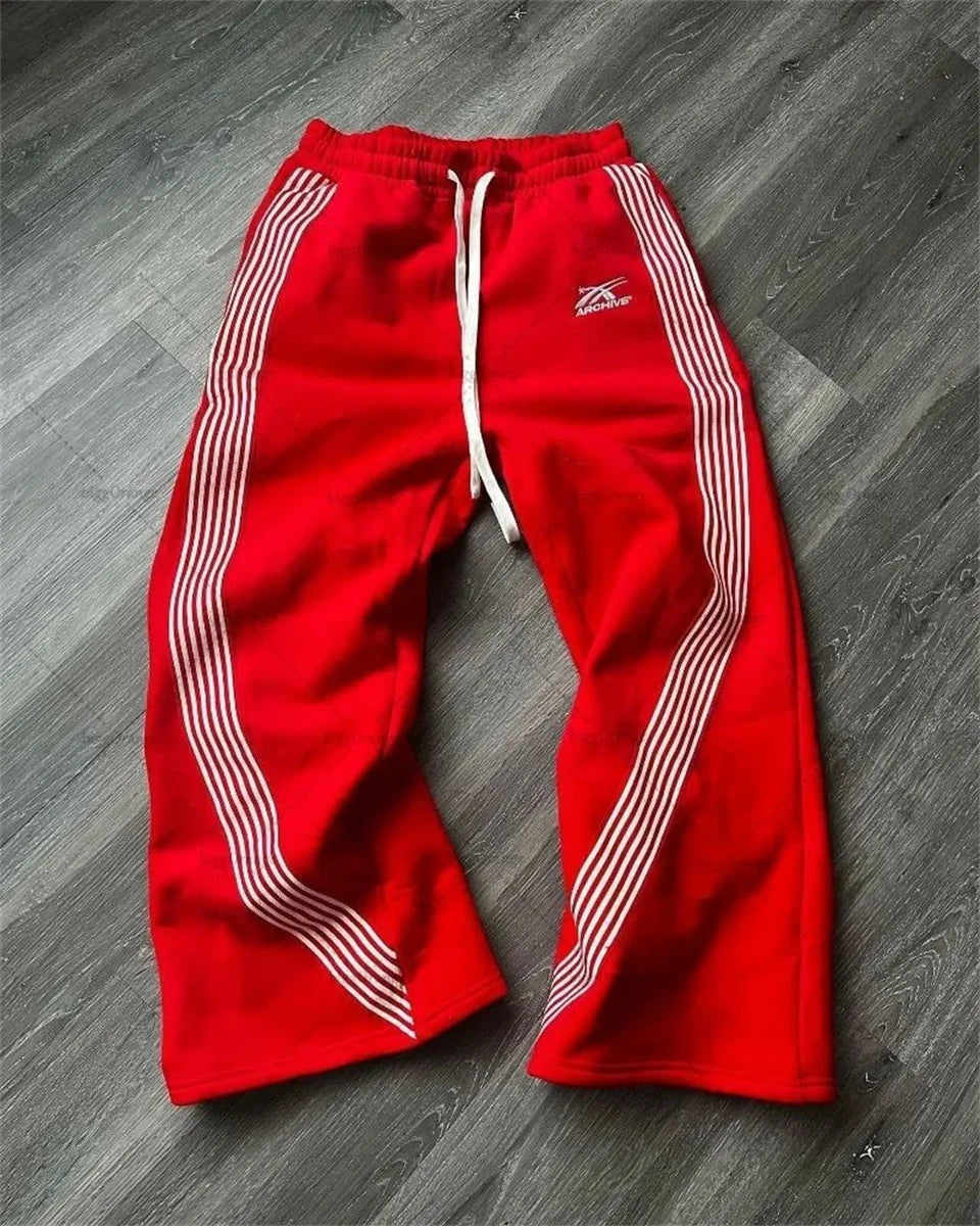 YKRON Y2K Gray Wide Leg Tactical Sweatpants