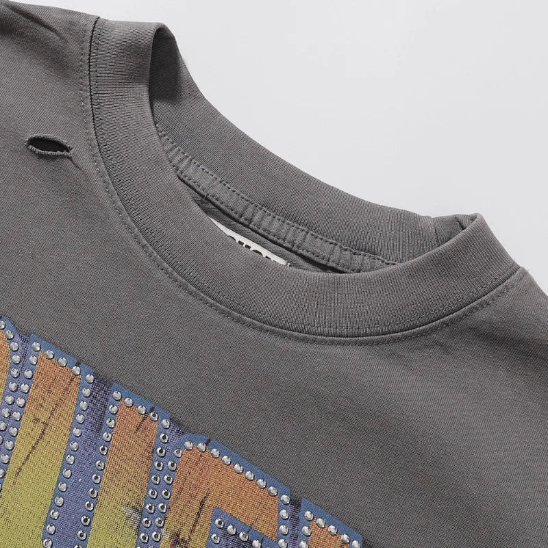 YKRON Rough Play Diamond Short Sleeve Oversized Tee