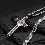 YKRON Saint Benedict Cross Stainless Steel Necklace