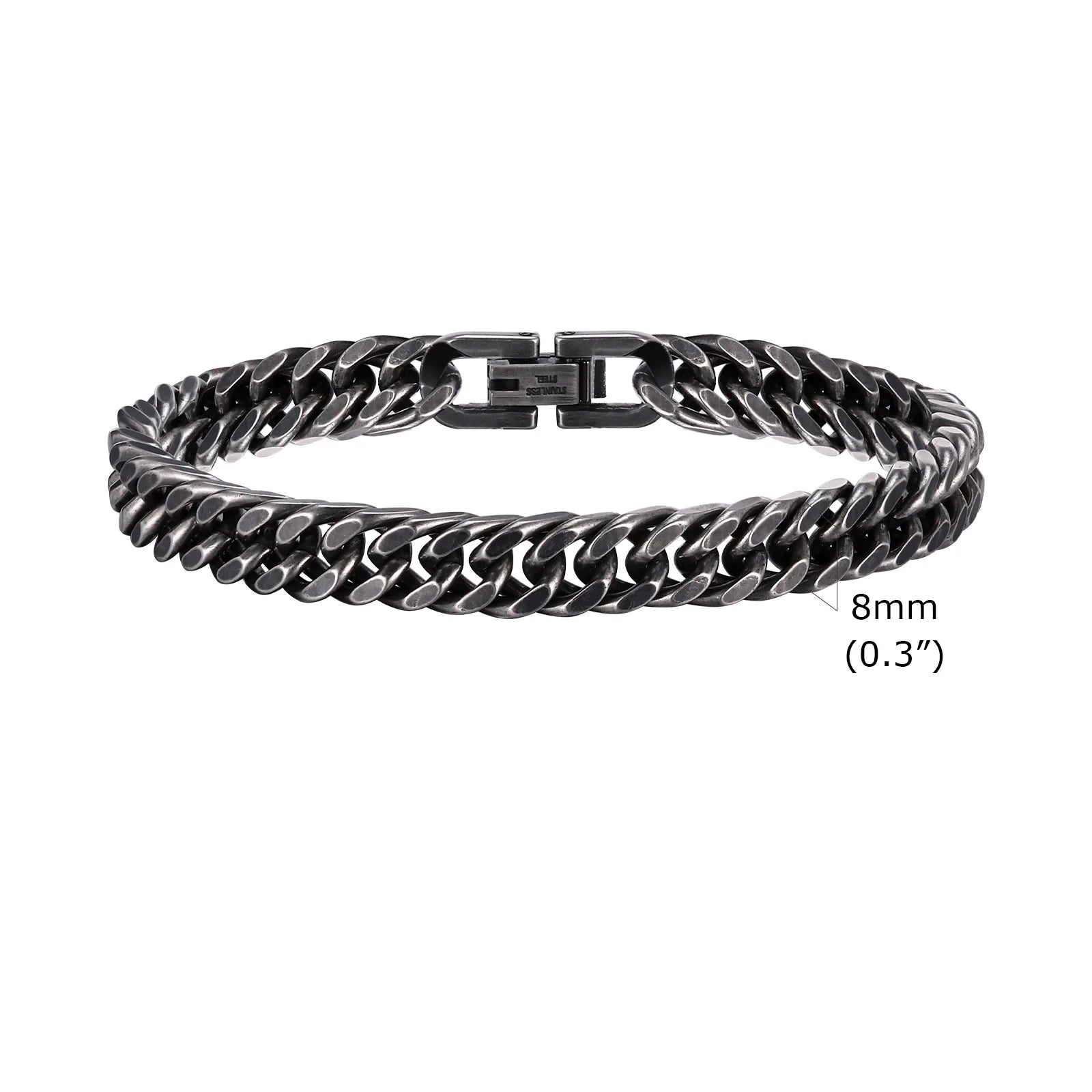 YKRON Heavy Cuban Stainless Steel Bracelet