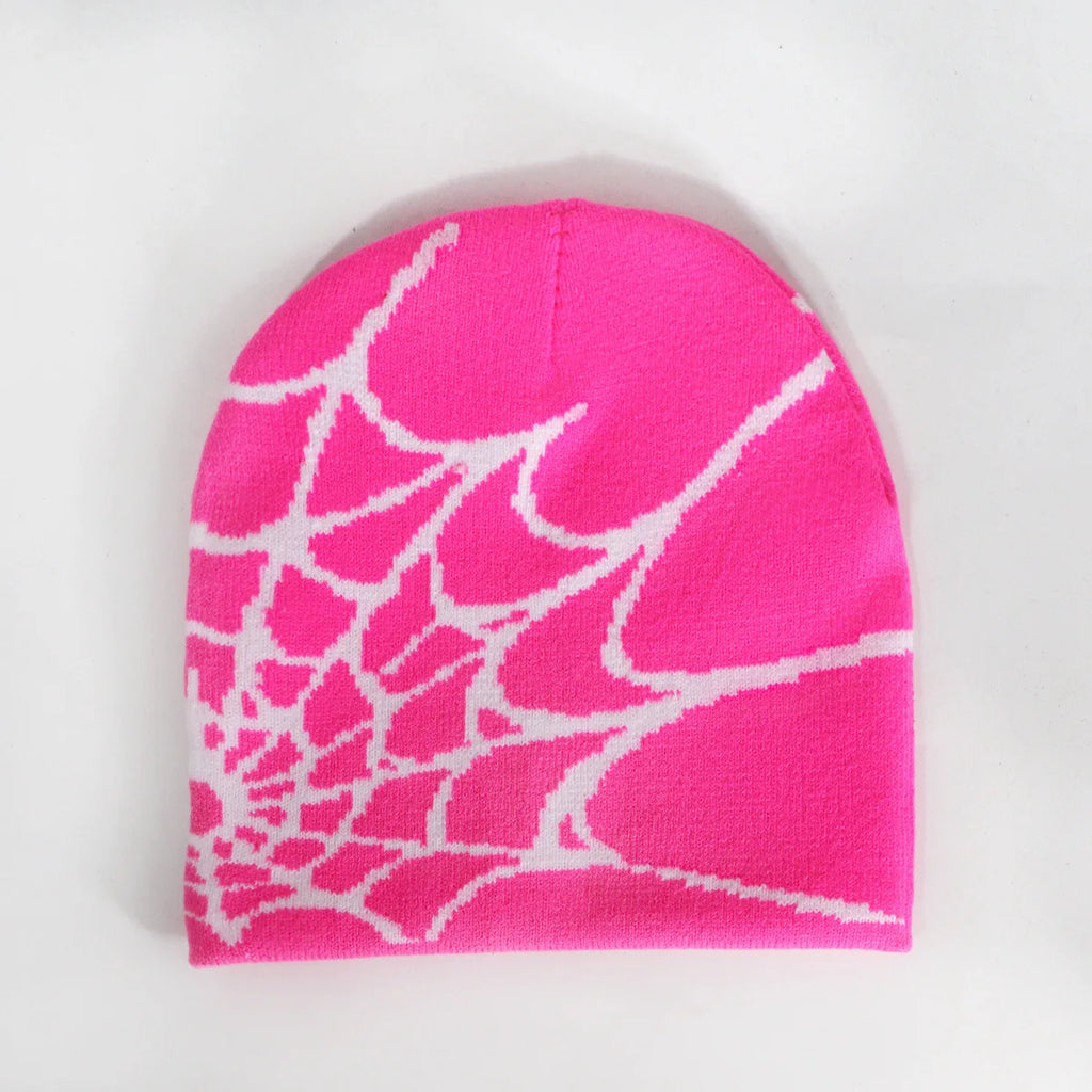 YKRON Spider Web Knit Y2K Beanie