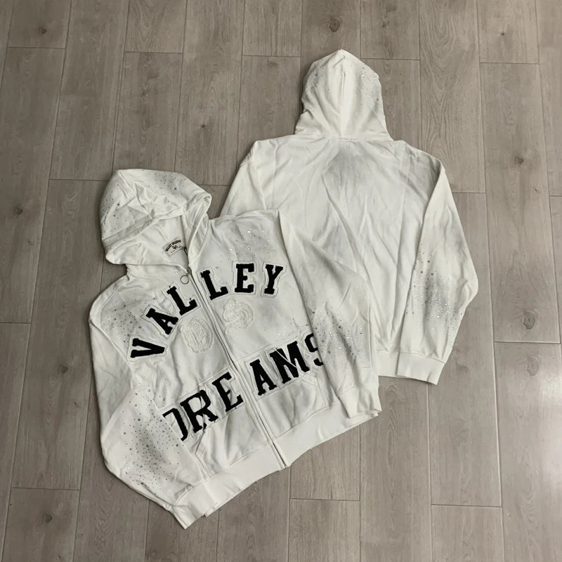 YKRON Vale Washed Ripped Knit Crewneck Sweater
