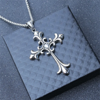 YKRON Retro Gothic Cross Hip Hop Necklace