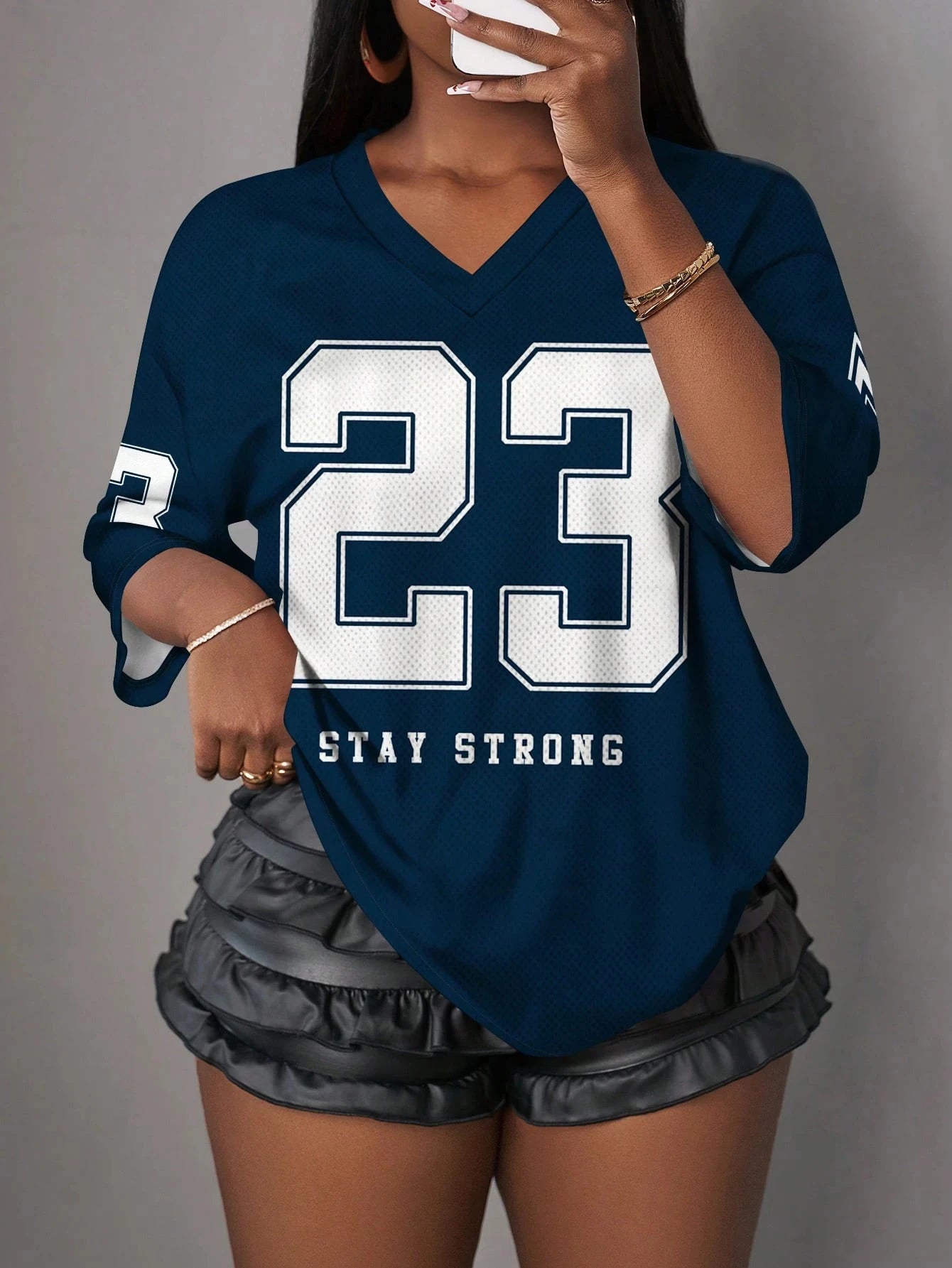 YKRON NO.23 Minimalist Y2K Basketball Jersey Tee