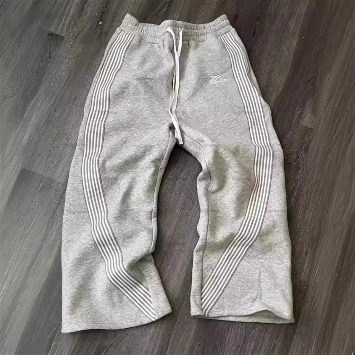 YKRON Y2K Gray Wide Leg Tactical Sweatpants