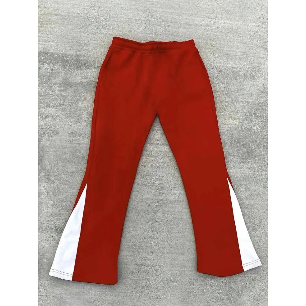 YKRON Cross Print Color-Block Sweatpants