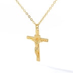 YKRON Jesus Cross Stainless Steel Choker Necklace