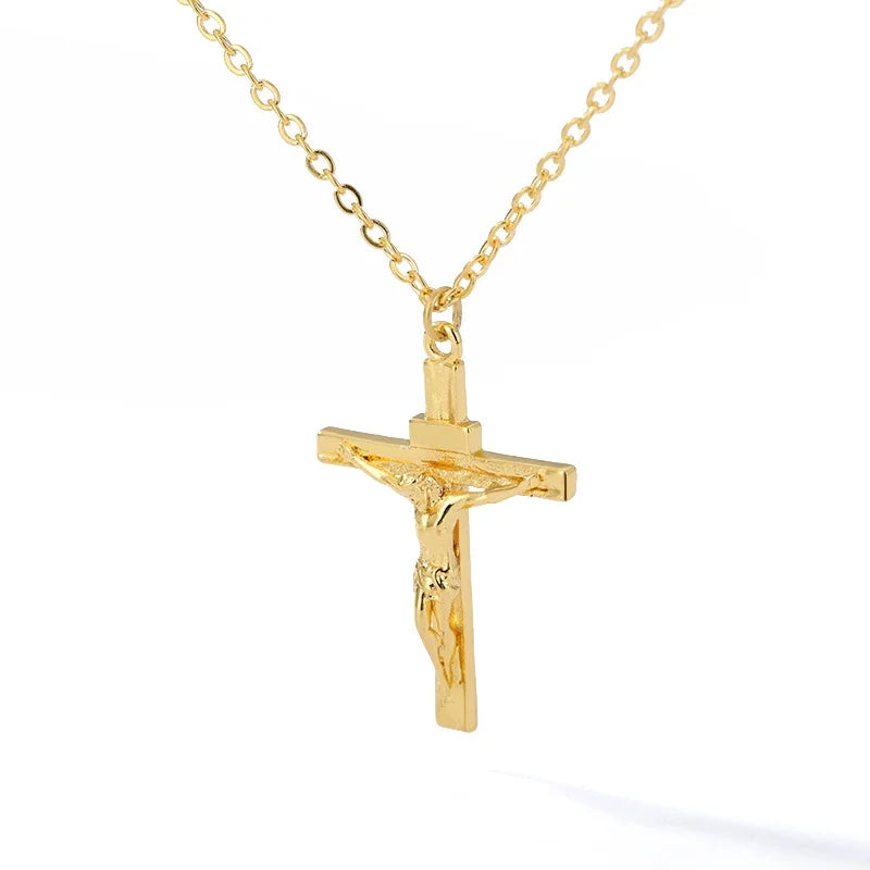 YKRON Jesus Cross Stainless Steel Choker Necklace