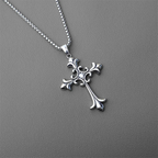YKRON Retro Gothic Cross Hip Hop Necklace
