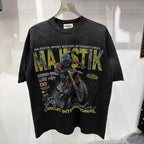 YKRON Majestik Rhinestone Print Hip Hop Tee