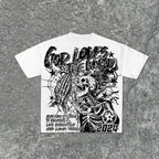 YKRON Skull Print Streetwear Tee